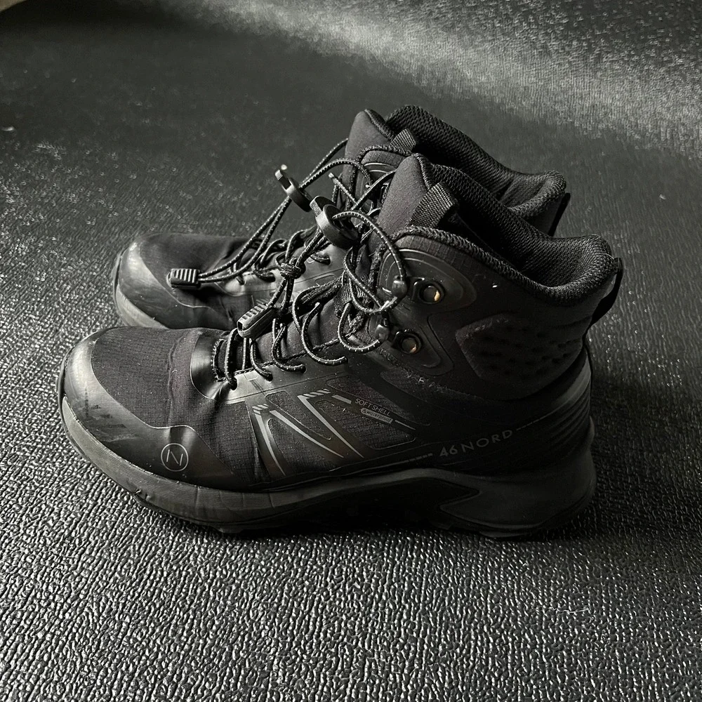 46 Nord Mens Hiking Boots Soft Shell Waterproof Bungee Laces US 7 EU 39 Gorpcore